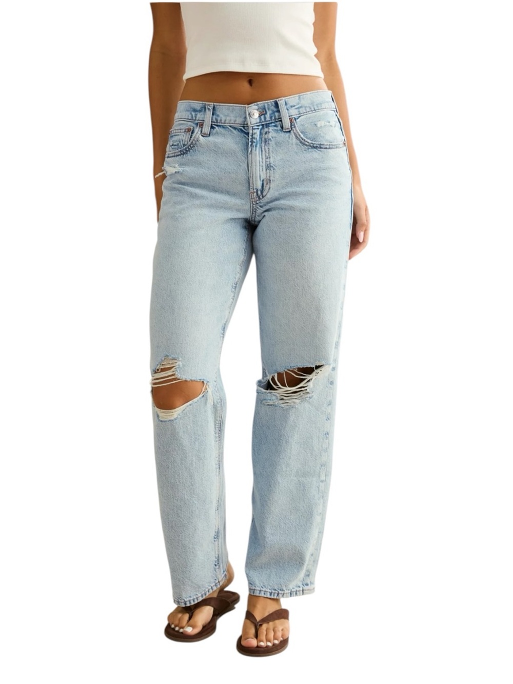 AE Strigid Ripped High-Waisted Stovepipe Jean - 12 Reg